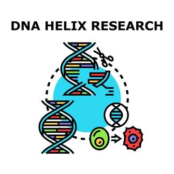 Genetic engineering concept for dna research and medical science Stock Illustration