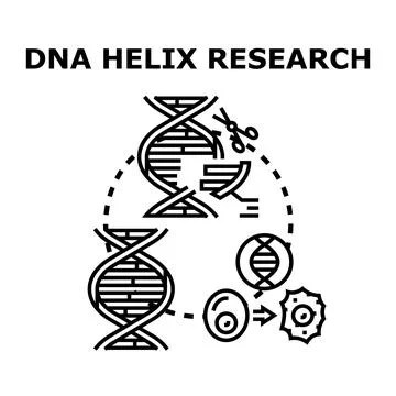Genetic engineering concept for dna research and medical science 库存插图
