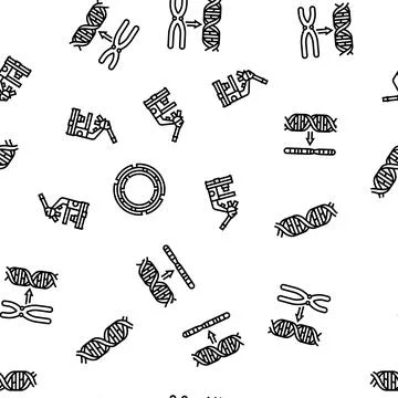 Genetic engineering crispr genome seamless pattern vector イラスト素材