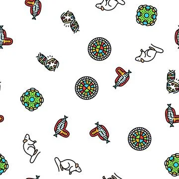 Genetic engineering crispr genome seamless pattern vector 스톡 일러스트