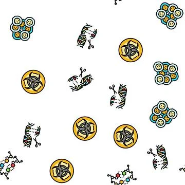 Genetic engineering crispr genome seamless pattern vector イラスト素材