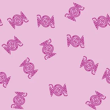 Genetic engineering cryptogenetics line seamless pattern イラスト素材
