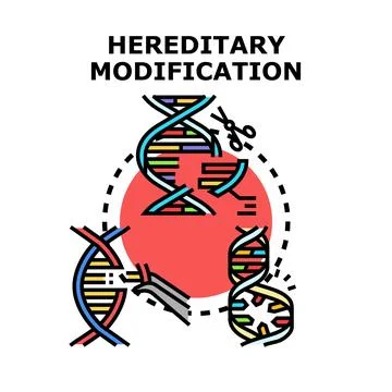 Genetic engineering editing modifying dna molecule structure Stock Illustration