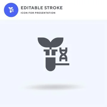 Genetic Engineering icon vector, filled flat sign, solid pictogram isolated o Illustrazione stock