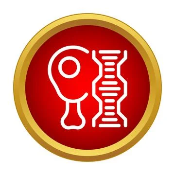 Genetic engineering meat symbol icon creating modified food イラスト素材
