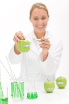 Genetic engineering - scientist in laboratory 写真素材