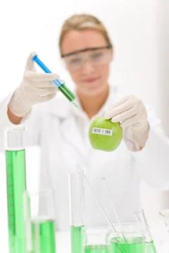 Genetic engineering - scientist in laboratory Stock Photos