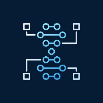 Genetic Engineering vector colored line icon - DNA symbol Illustrazione stock