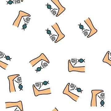 Genetic flat feet disease vector seamless pattern Stock Illustration