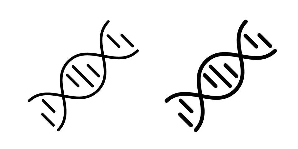 Genetic icon design. Simple Vector illustrations.. Stock Illustration
