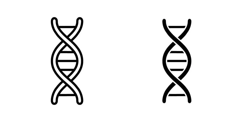 Genetic icon set. Vector EPS 10 Stock Illustration