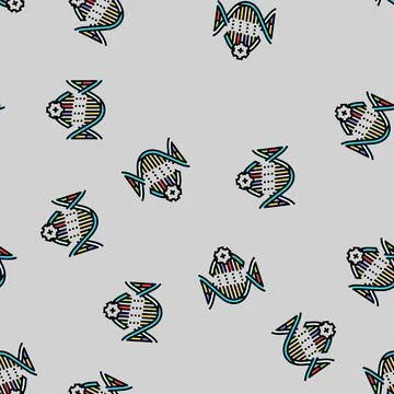 Genetic modification cryptogenetics vector seamless pattern Ilustración de archivo