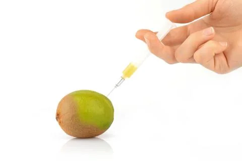 Genetic modification of a fruit Stock Photos