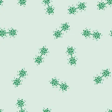 Genetic molecular structure glyph seamless pattern Stock Illustration