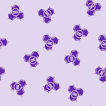 Genetic molecular structure glyph vector seamless pattern Illustrazione stock