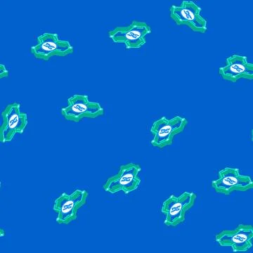 Genetic molecular structure isometric icon seamless pattern Stock Illustration