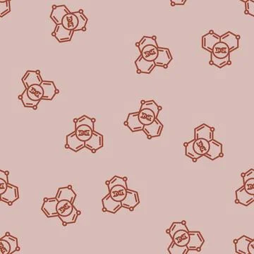 Genetic molecular structure line vector seamless pattern Stock Illustration