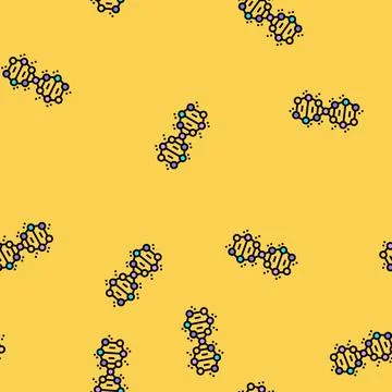 Genetic molecular structure vector seamless pattern イラスト素材
