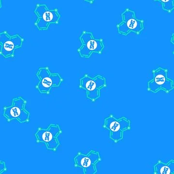 Genetic molecular structure vector seamless pattern 스톡 일러스트