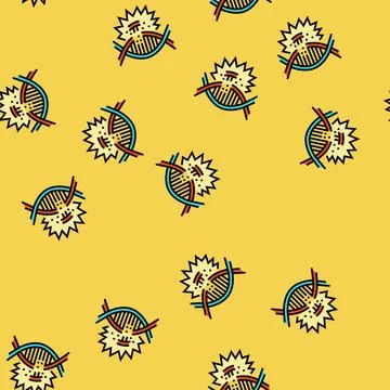 Genetic mutations biochemistry vector seamless pattern Ilustración de archivo