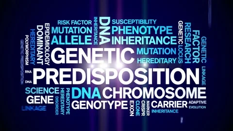 Genetic Predisposition animated word clo... | Stock Video | Pond5
