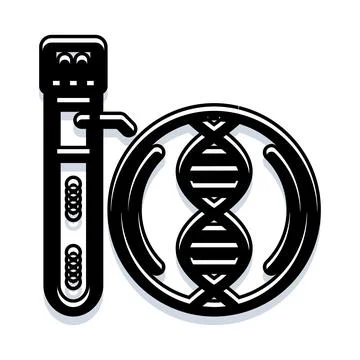 Genetic research and biotechnology testing in laboratory Illustrazione stock