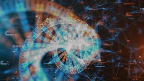 Genetic Research DNA Strands Evolutionary Genome Code Mapping Stock Footage 304643259