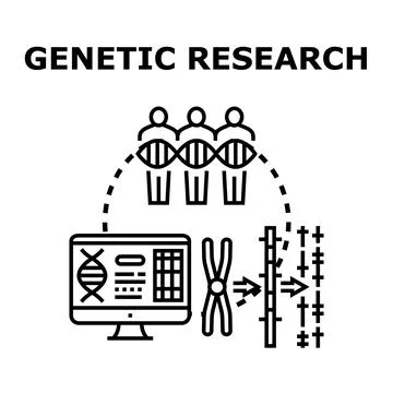 Genetic research exploring dna sequencing and gene editing Illustrazione stock