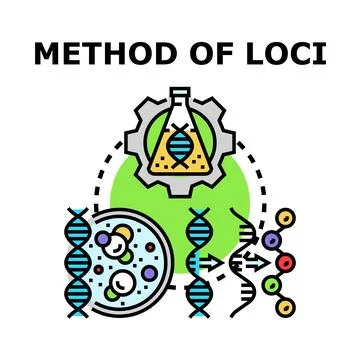 Genetic research method of loci mapping biology concept Stock Illustration