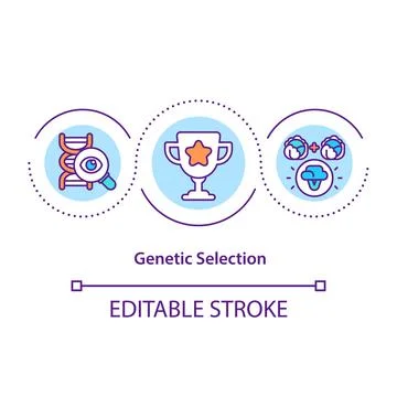 Genetic selection concept icon イラスト素材