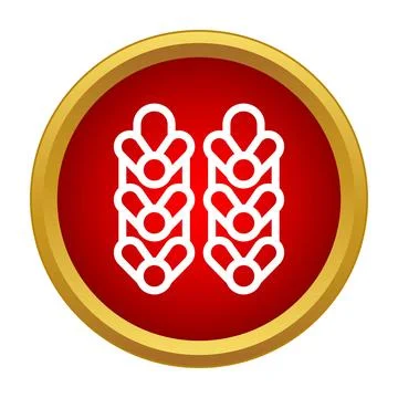 Genetic structure double helix icon in red circle イラスト素材