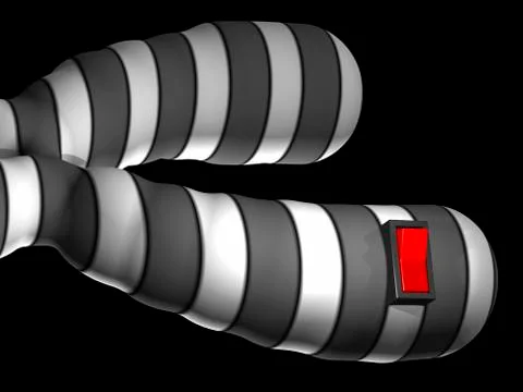 Genetic switch, conceptual artwork Illustrazione stock