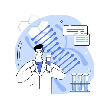 Genetic testing abstract concept vector illustration. Stock Illustration