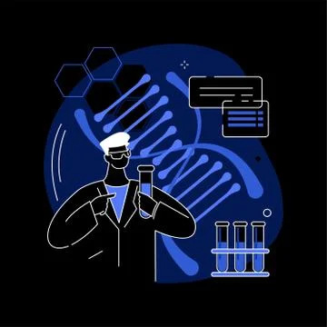 Genetic testing abstract concept vector illustration. Stock Illustration