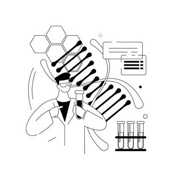 Genetic testing abstract concept vector illustration. Stock Illustration