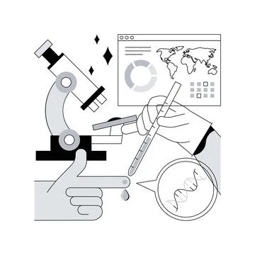 Genetic testing abstract concept vector illustration. Stock Illustration