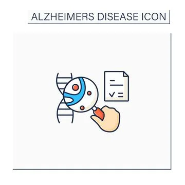 Genetic testing color icon Stock Illustration