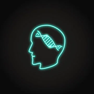 Genetic testing concept neon icon in line style 스톡 일러스트