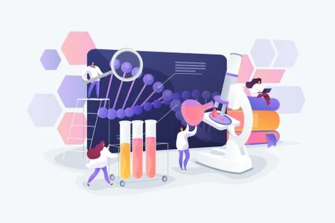 Genetic testing concept vector illustration Stock Illustration