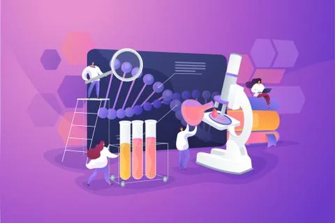 Genetic testing concept vector illustration Stock Illustration