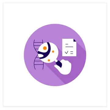 Genetic testing flat icon Stock Illustration