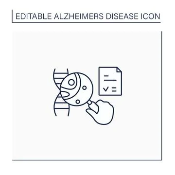 Genetic testing line icon Stock Illustration
