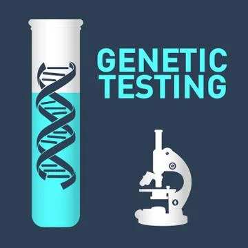 Genetic testing logo vector icon design Stock Illustration