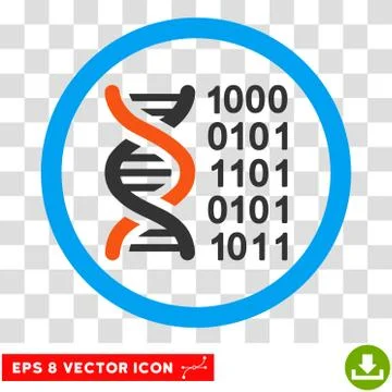 Genetical Code Eps Rounded Icon 스톡 일러스트