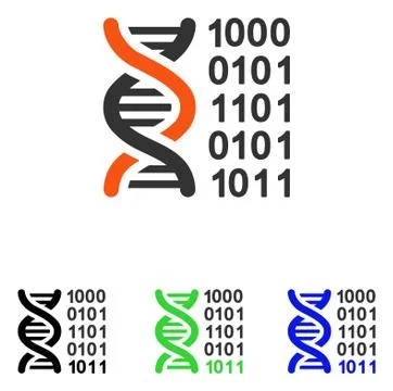 Genetical Code Flat Vector Icon Illustrazione stock