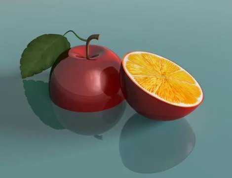 Genetically engineered apple Stock-Illustration