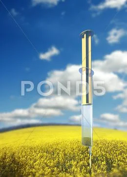 Genetically-engineered crop, artwork Stock Illustration