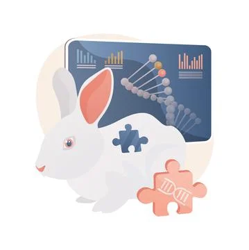 Genetically modified animals abstract concept vector illustration. Stock Illustration