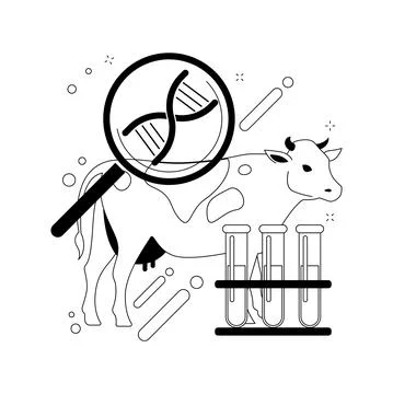Genetically modified animals abstract concept vector illustration. Stock Illustration
