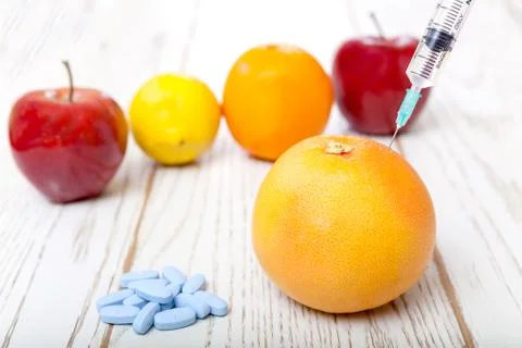 Genetically modified fruit Stock Photos